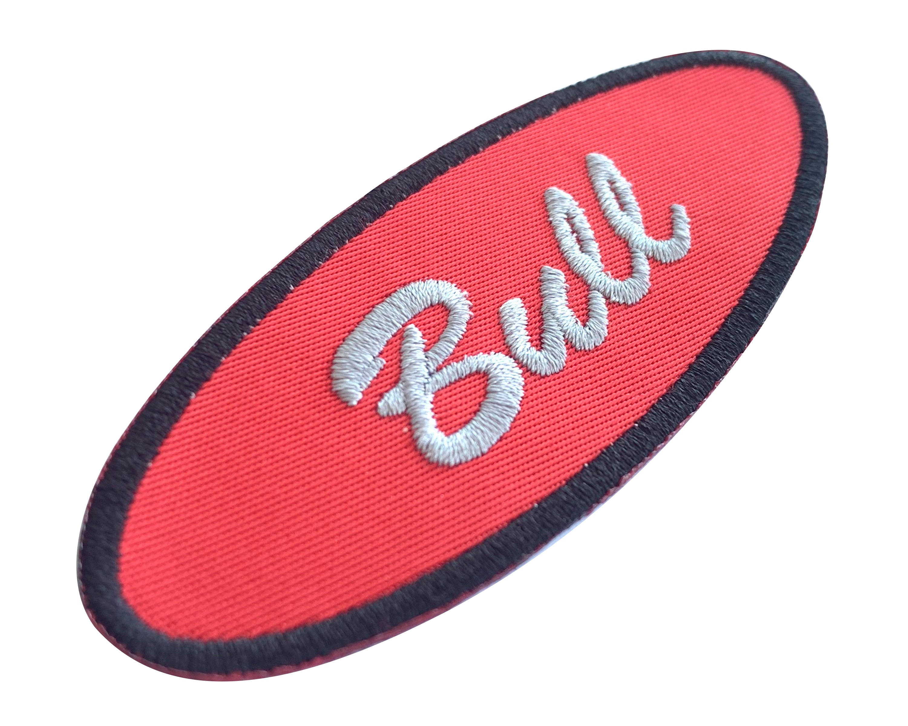 1.5 X 4 Personalized Oval Name Patch - Iron on or with VELCRO® Brand F –  Bull Shoals Embroidery