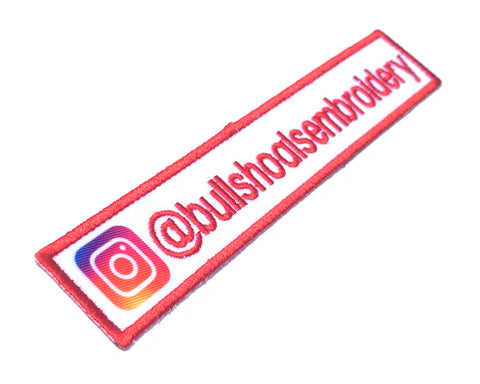 Instagram Embroidered Personalized Username Patch Iron on or VELCRO® Brand Fastener